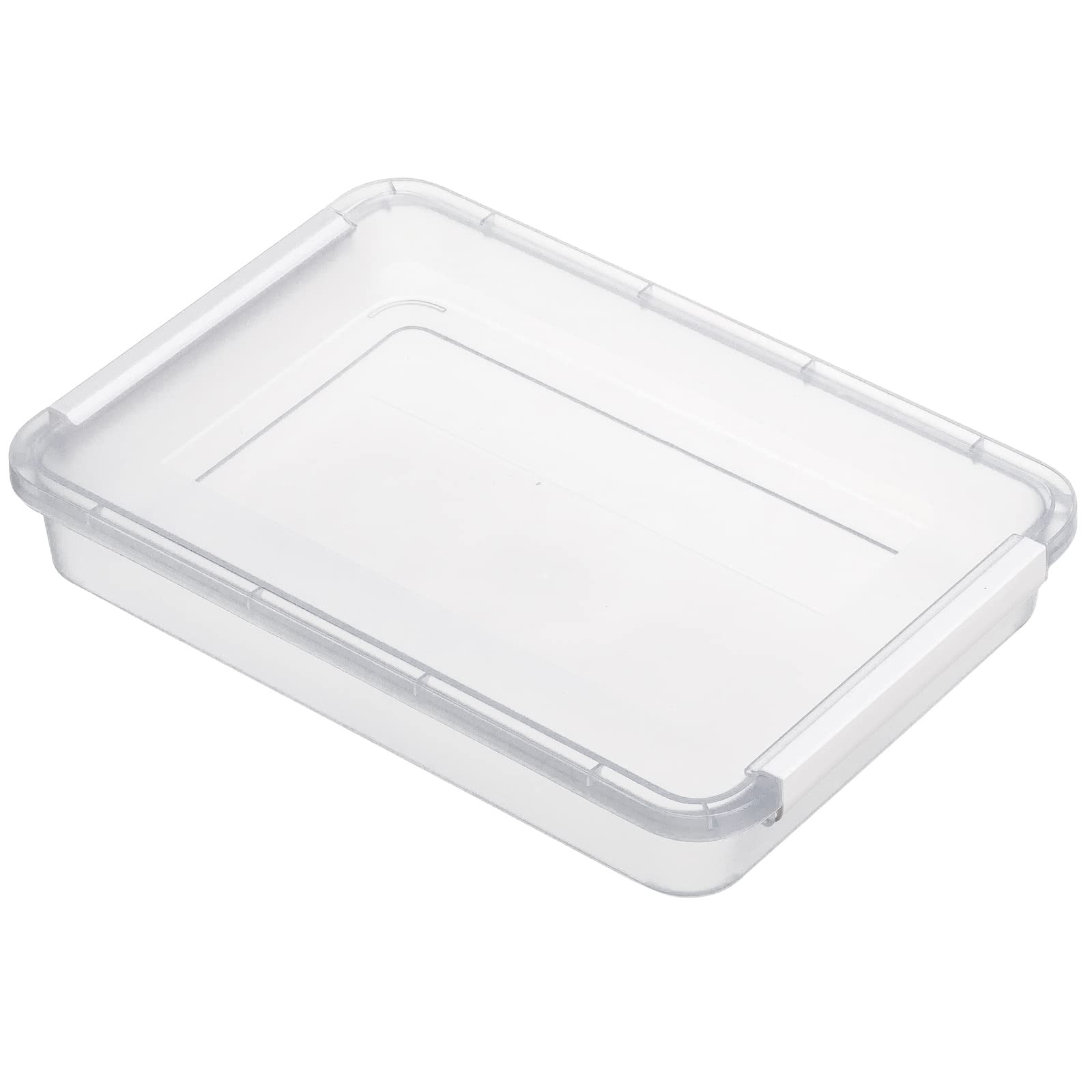 2 PCS Portable Project Case File Document Storage Organizer Clear Box Stand