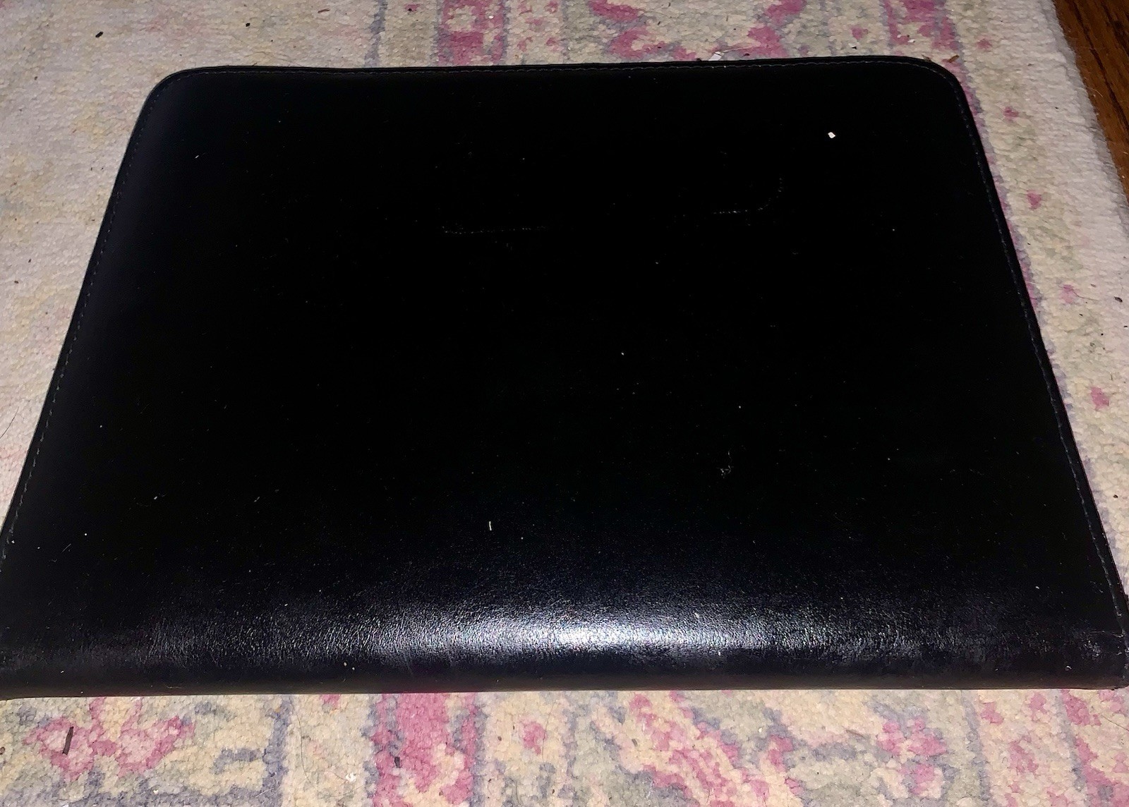 Black Leather Portfolio Folder Padfolio Business Organizer Document Plannr 10×13