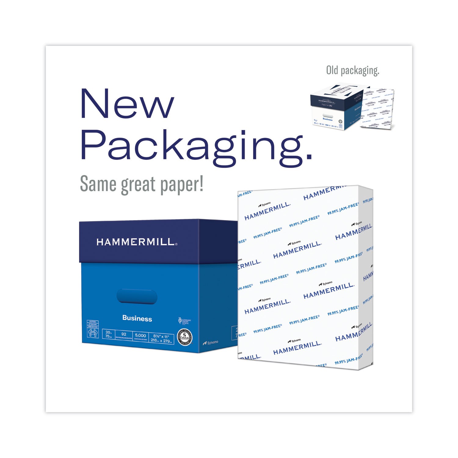 Hammermill? Copy Plus Print Paper, 92 Bright, 3-Hole, 20 lb, 8.5 x 11, White, 50