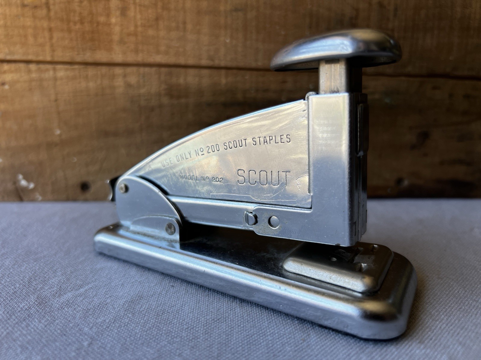 Vintage Scout Model 202 Stapler AC Fastener Corp Chicago Art Deco USA 1930s 40s