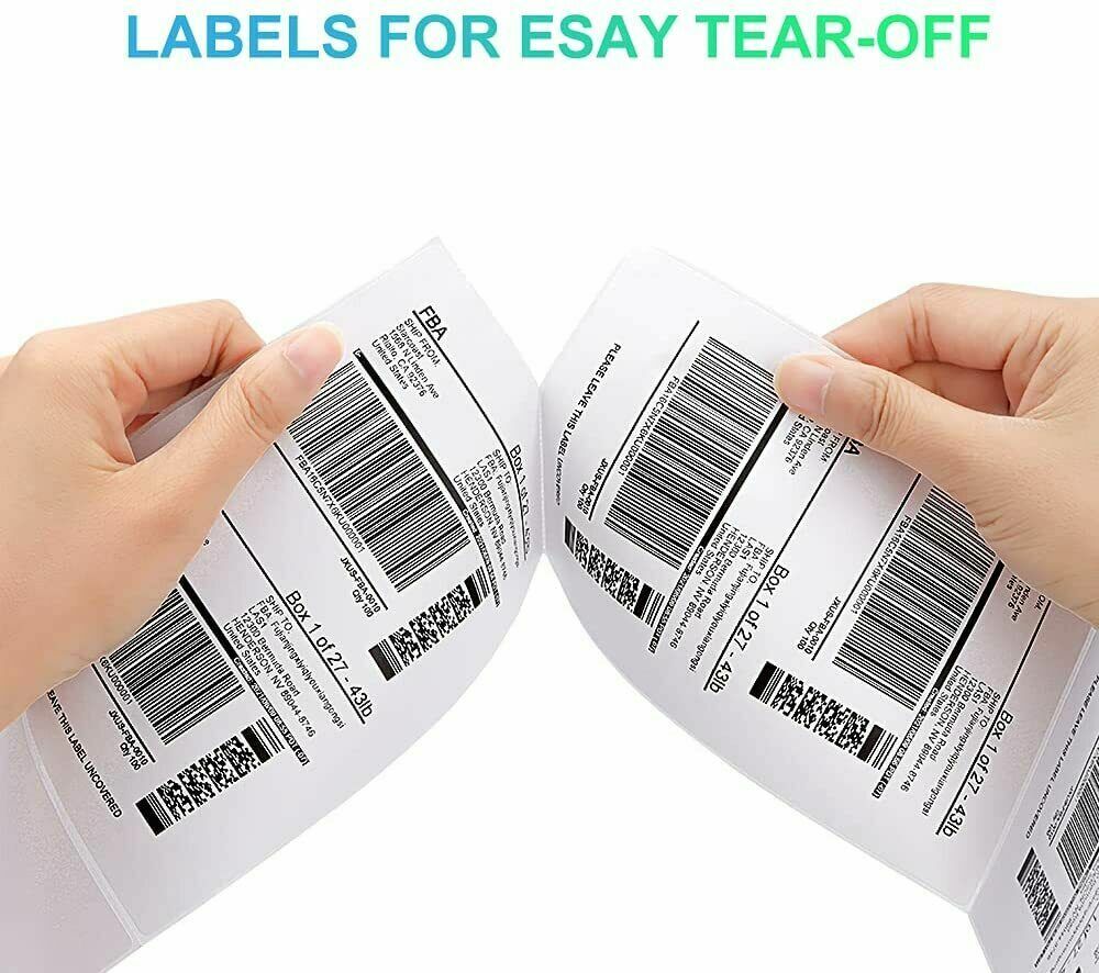 500 4″x6″ Fanfold Direct Thermal Shipping Labels for Zebra and Rollo Printers