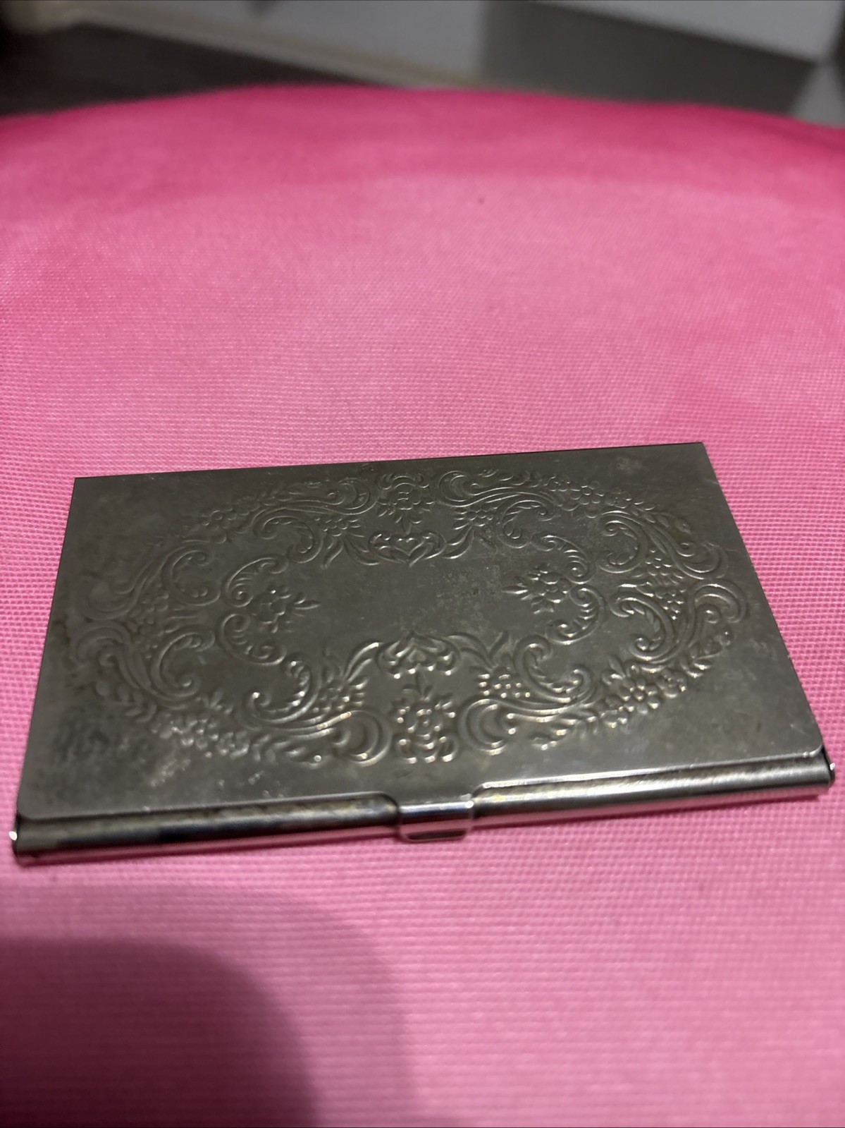 Vintage Silver Plated Business Cards Holder Or Wallet