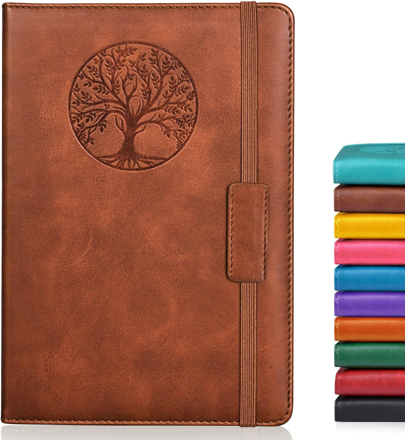 Lined Journal Notebook for Women Men,256 Pages A5 Hardcover Leather Journals …