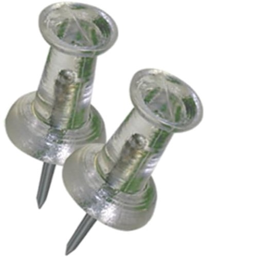 40-Pack Clear Push Pins – Durable, Easy to Use Reusable Tacks for Organization