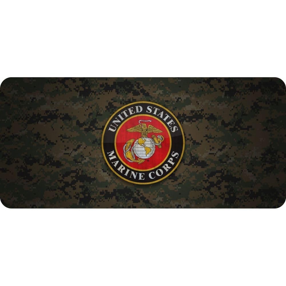 Officially Licensed US Marine Corps EGA w/MARPAT Desk Pad, 35″ x 15.8″, Multi
