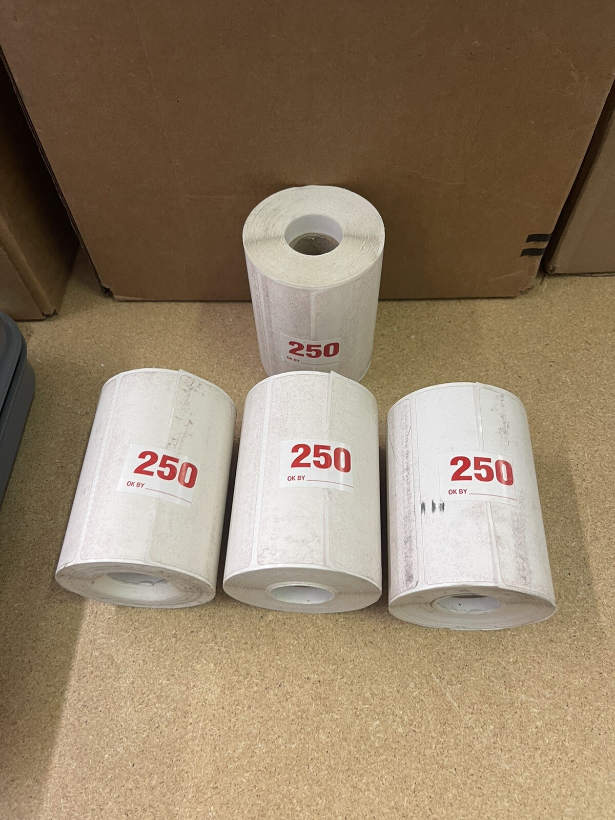 4 Rolls Of 3×3 thermal labels X 250 Per Roll! 1000 Labels
