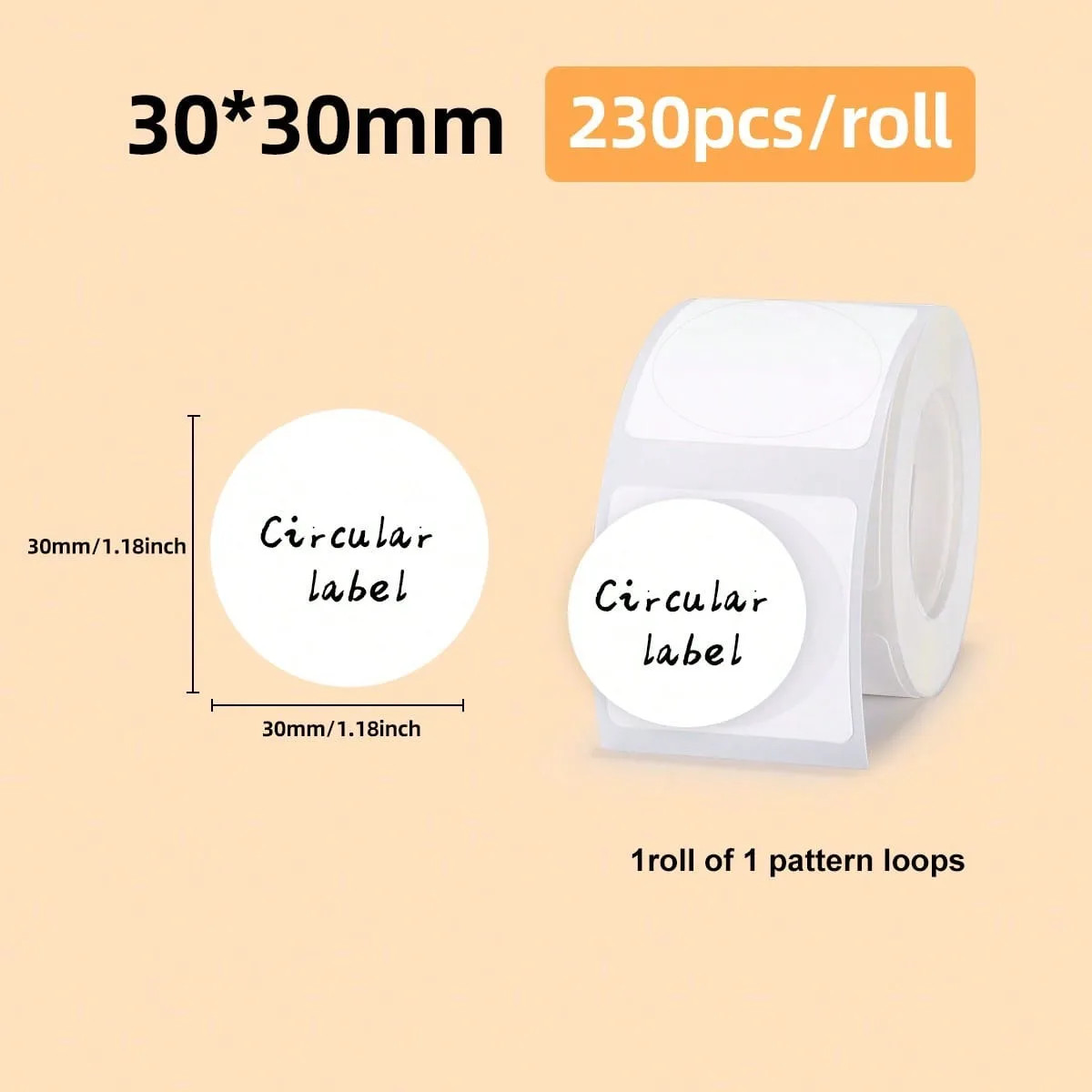 Thermal Label Sticker Paper Printable 20-50Mm Width Suitable for M110 /M120/P50