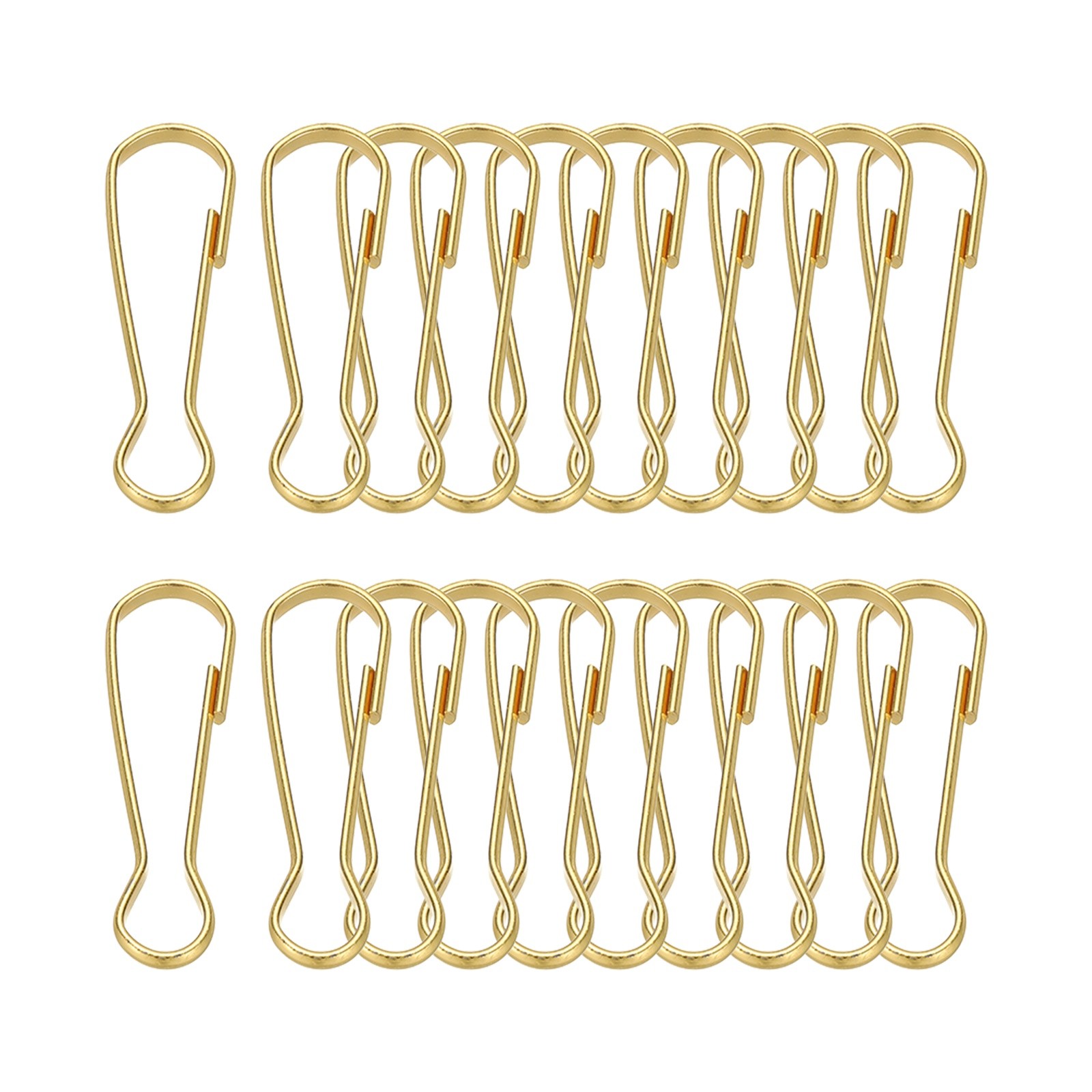 Lanyard Hooks, 20 Pcs 40×12.8×3.2mm Stainless Steel 304 Hook, Gold