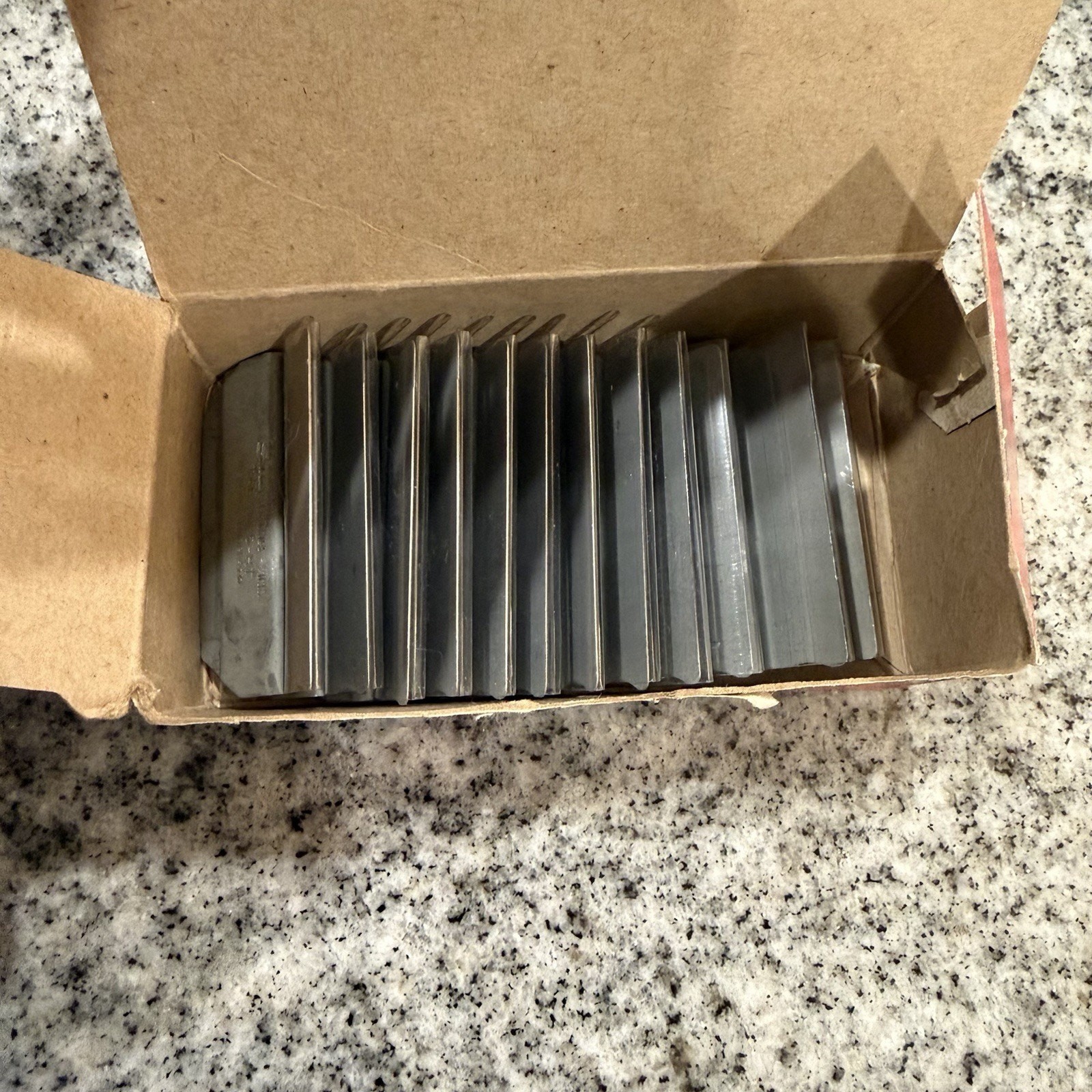 VINTAGE-Smead 5HT 1/5 Cut Metal Folder Label Tabs-Made USA-SET OF 12 in OG Box