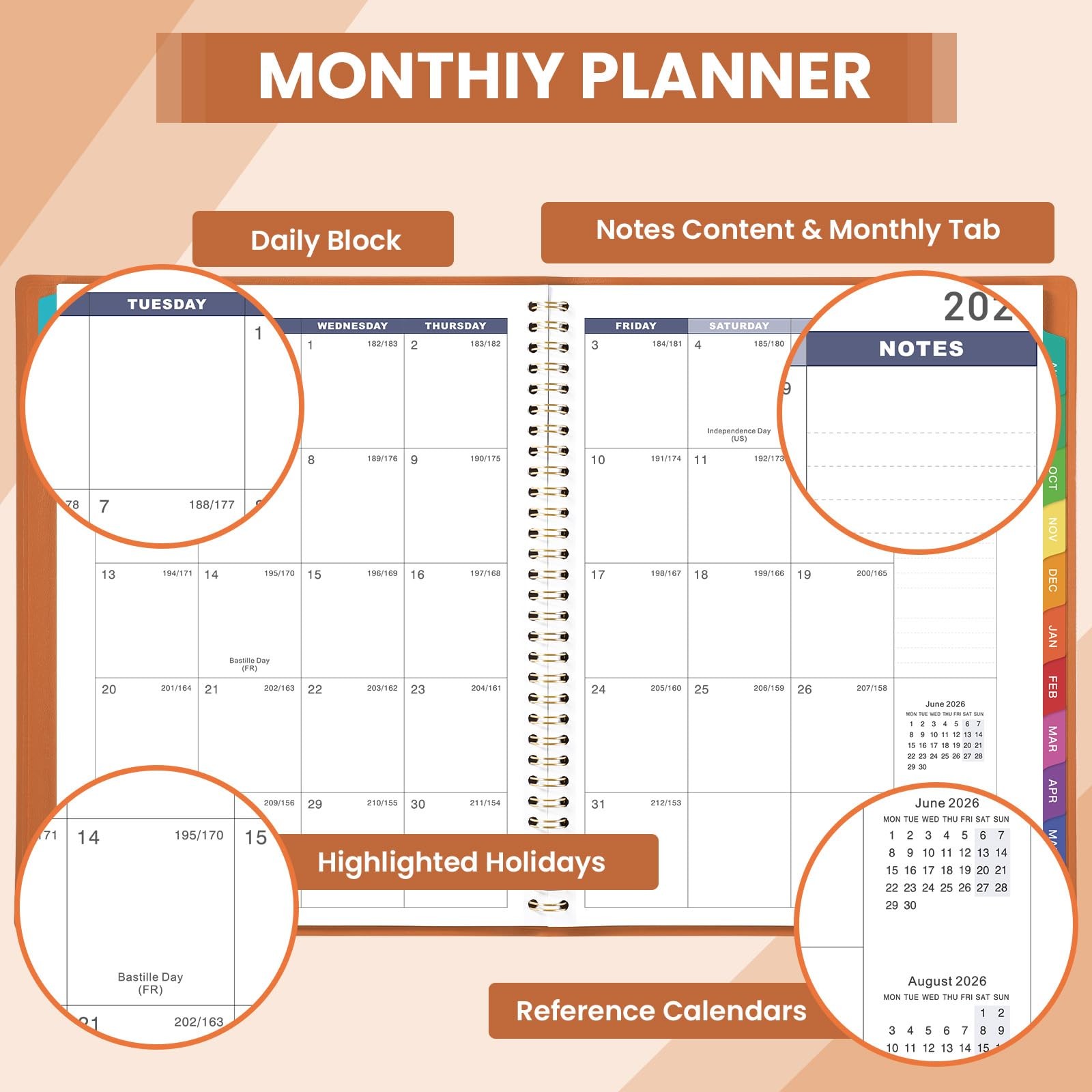 2026-2027 Weekly Appointment Book – Jul. 2026 – Jun. 2027, Daily Hourly Plann