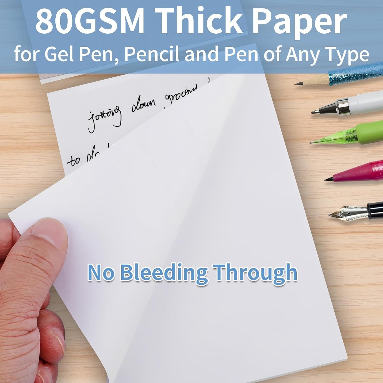 Note Pads 4X6 Inch, 6 Pack Blank Scratch Pads, 50 Sheets per Memo Pad for Writin
