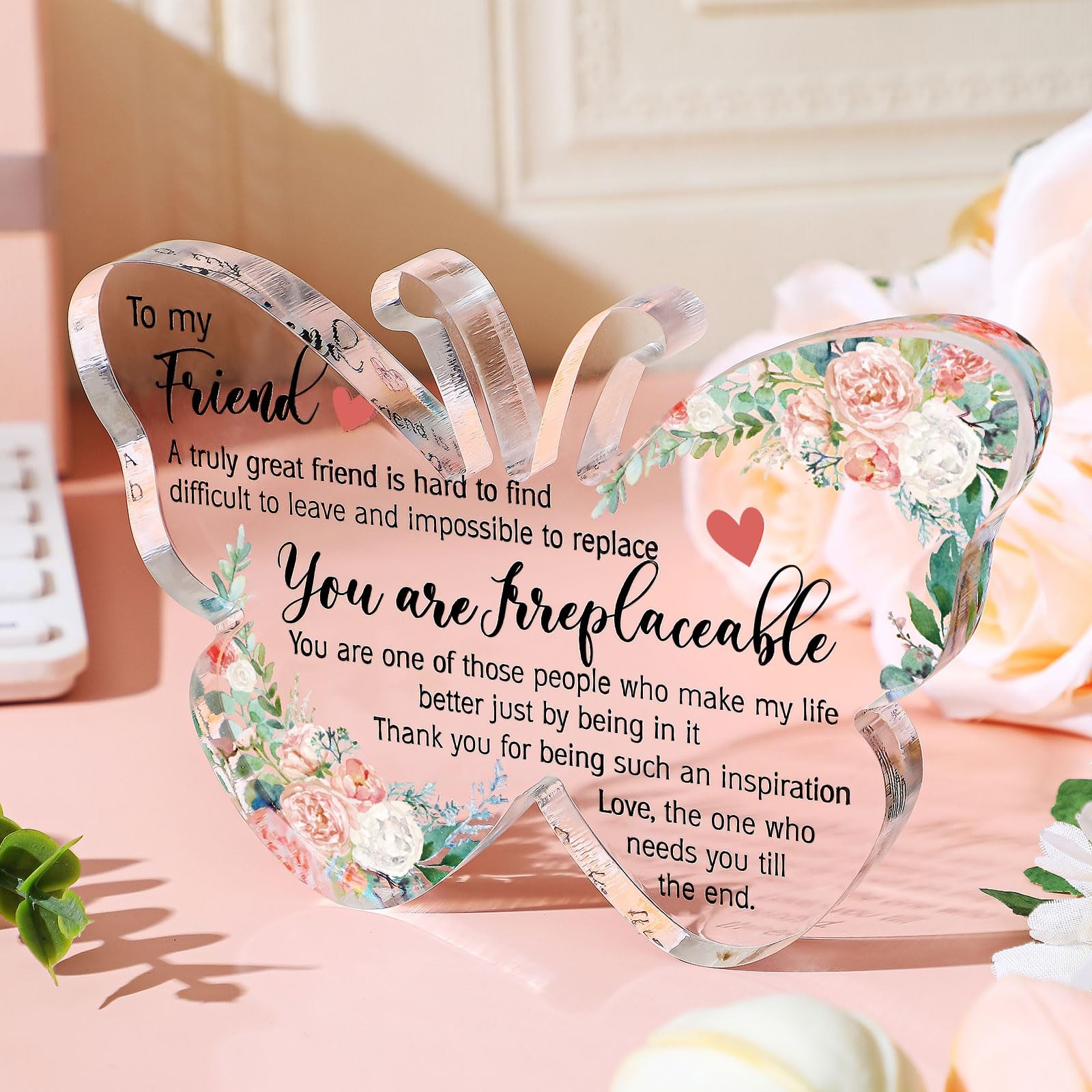 Spiareal Friends Gifts for Women 5.91 x 3.9 x 0.55 inches, Pink, Rose