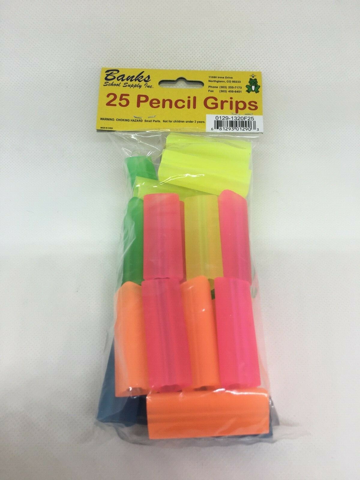 Pencil Grips (25 pk) Triangle Style, Multi-Colors – Fits Pencils/Pens & Crayons