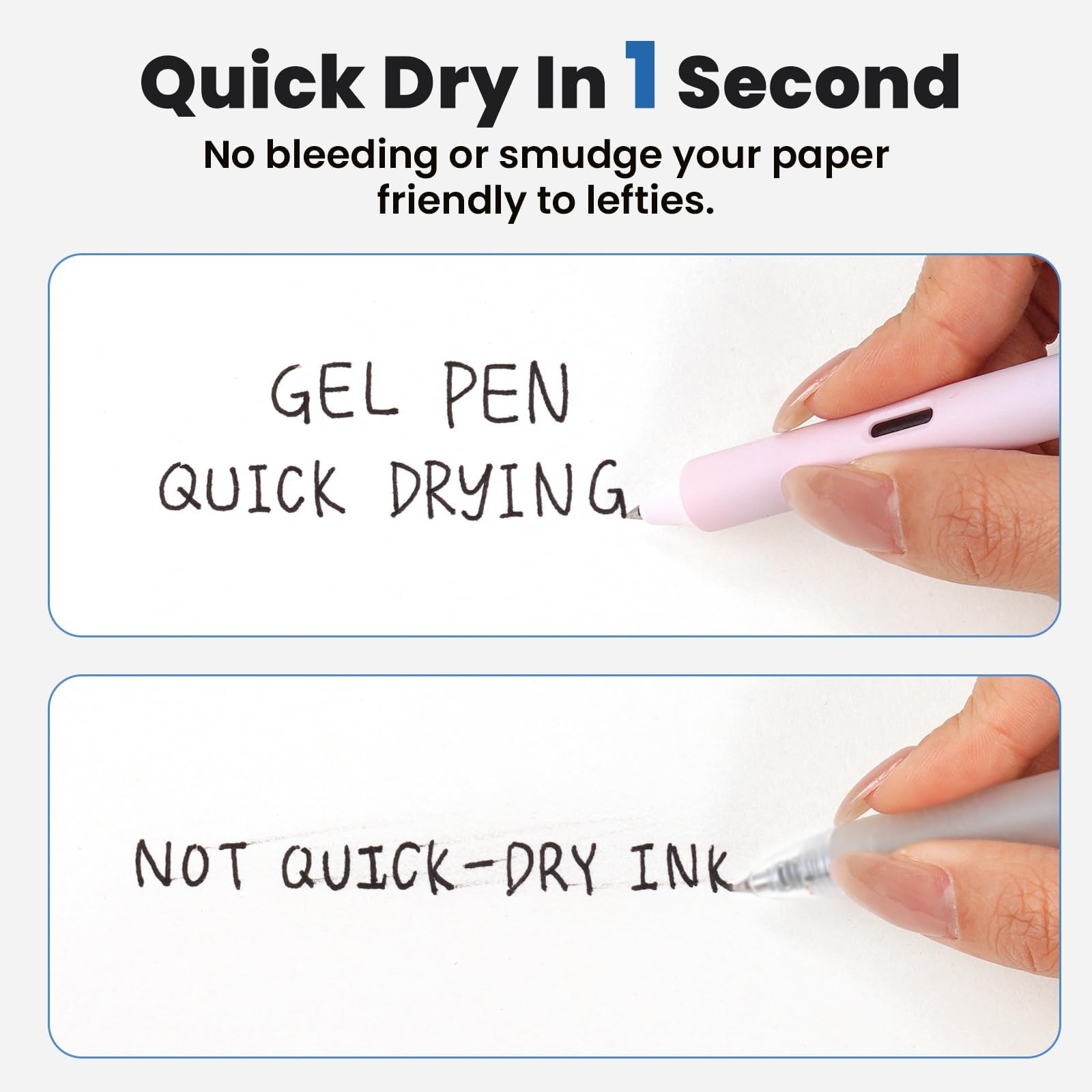 WRITECH Gel Pens Fine Point: 1 Count (Pack of 4), 4 Pcs Gradient Black Ink