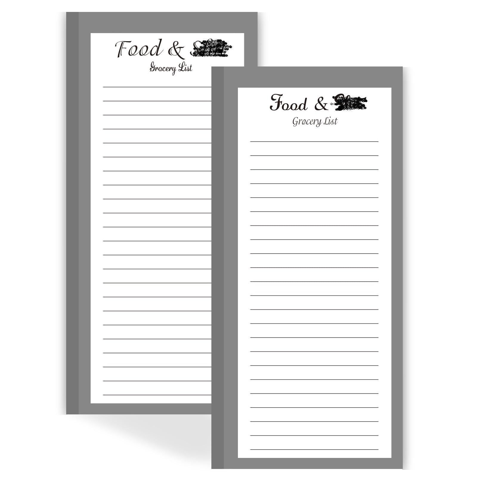 2 Pack Magnetic Notepads for Refrigerator, 100 Pages/BookGrocery List Magnet …
