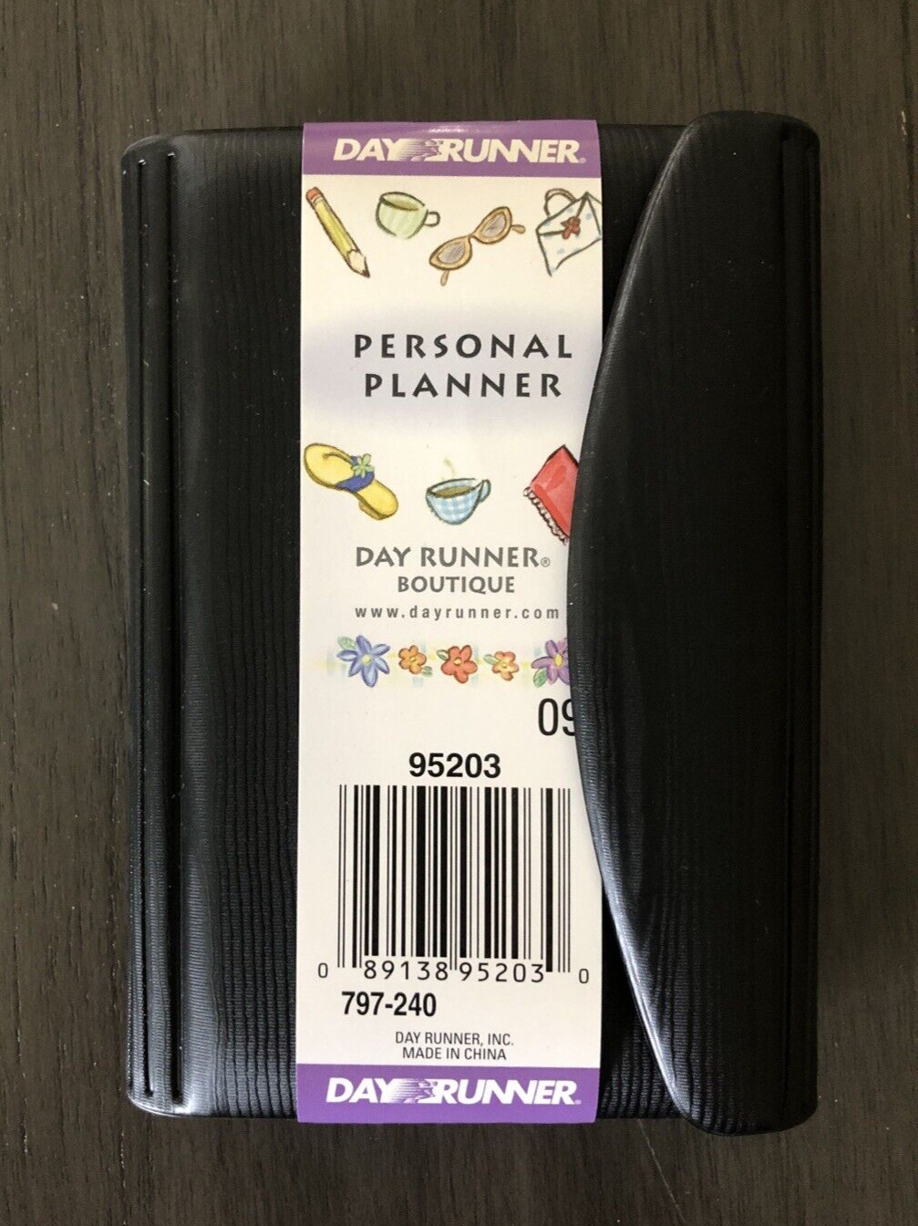 Day Runner Personal Planner Boutique 3″ x 5″ Black #95203