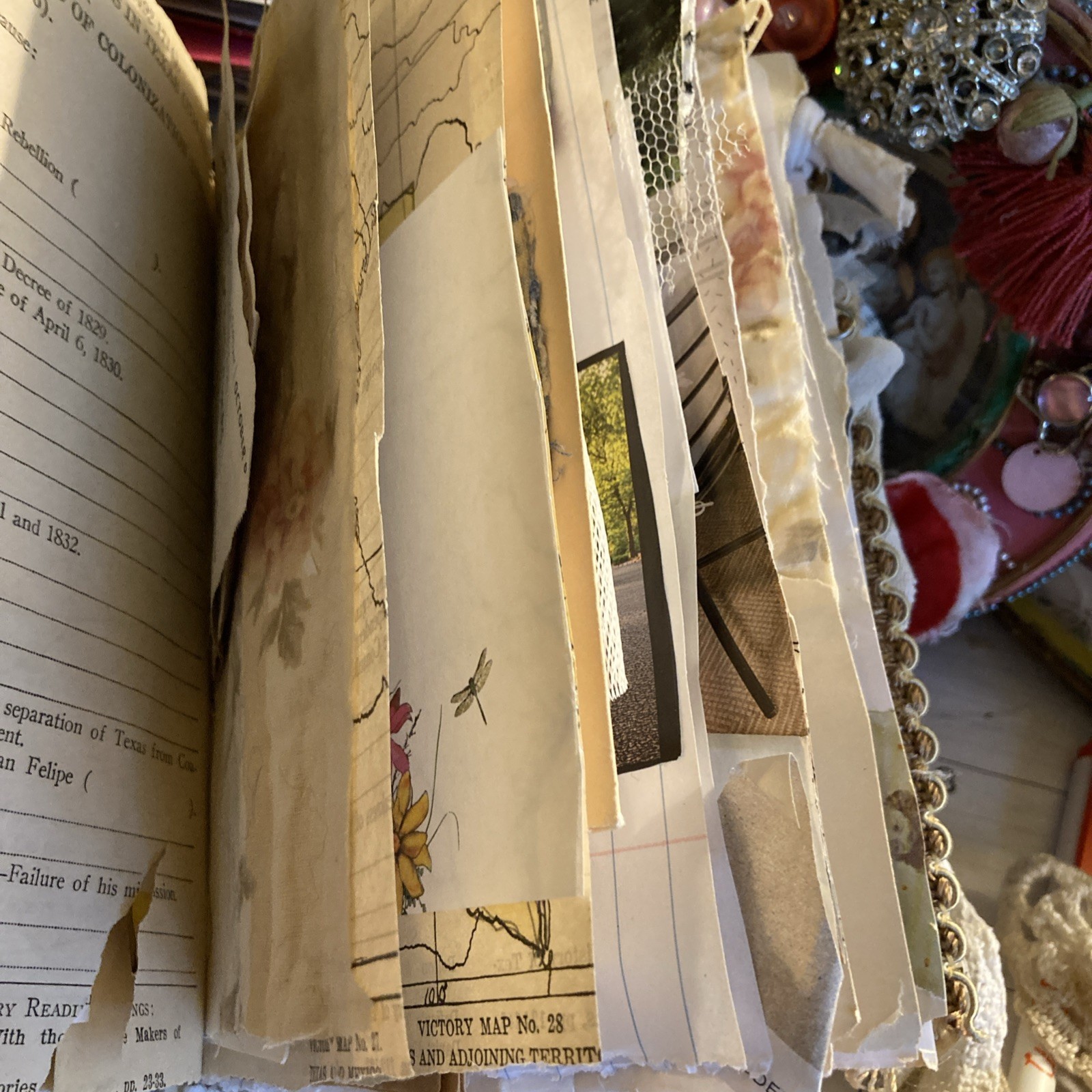 Junk Journal, Grungy Fabric, Found Objects