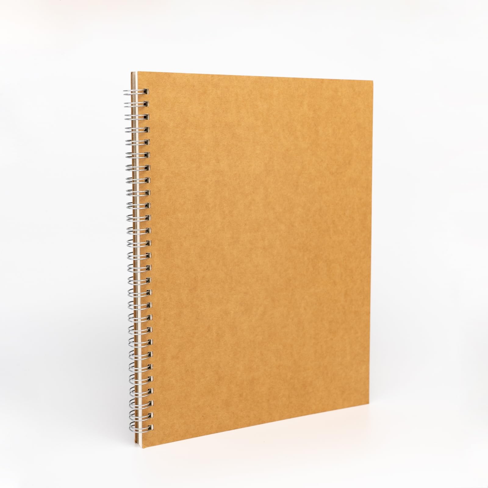 DSTELIN 10 inch x 7.5 inch, 100GSM, Blank Spiral Notebook, 1-Pack, Soft Brown