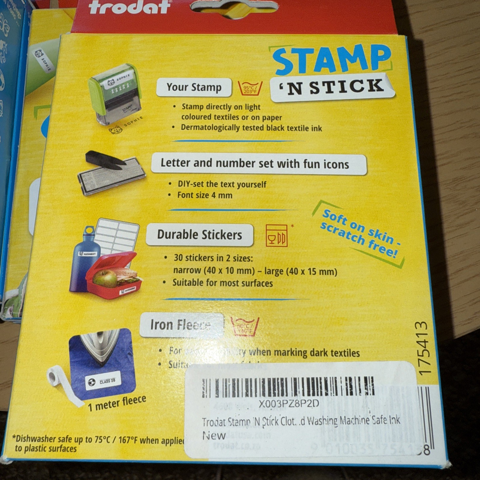 4 Trodat Stamp ‘N Stick Clothes and Personal Belongings DIY Stamper – NEW
