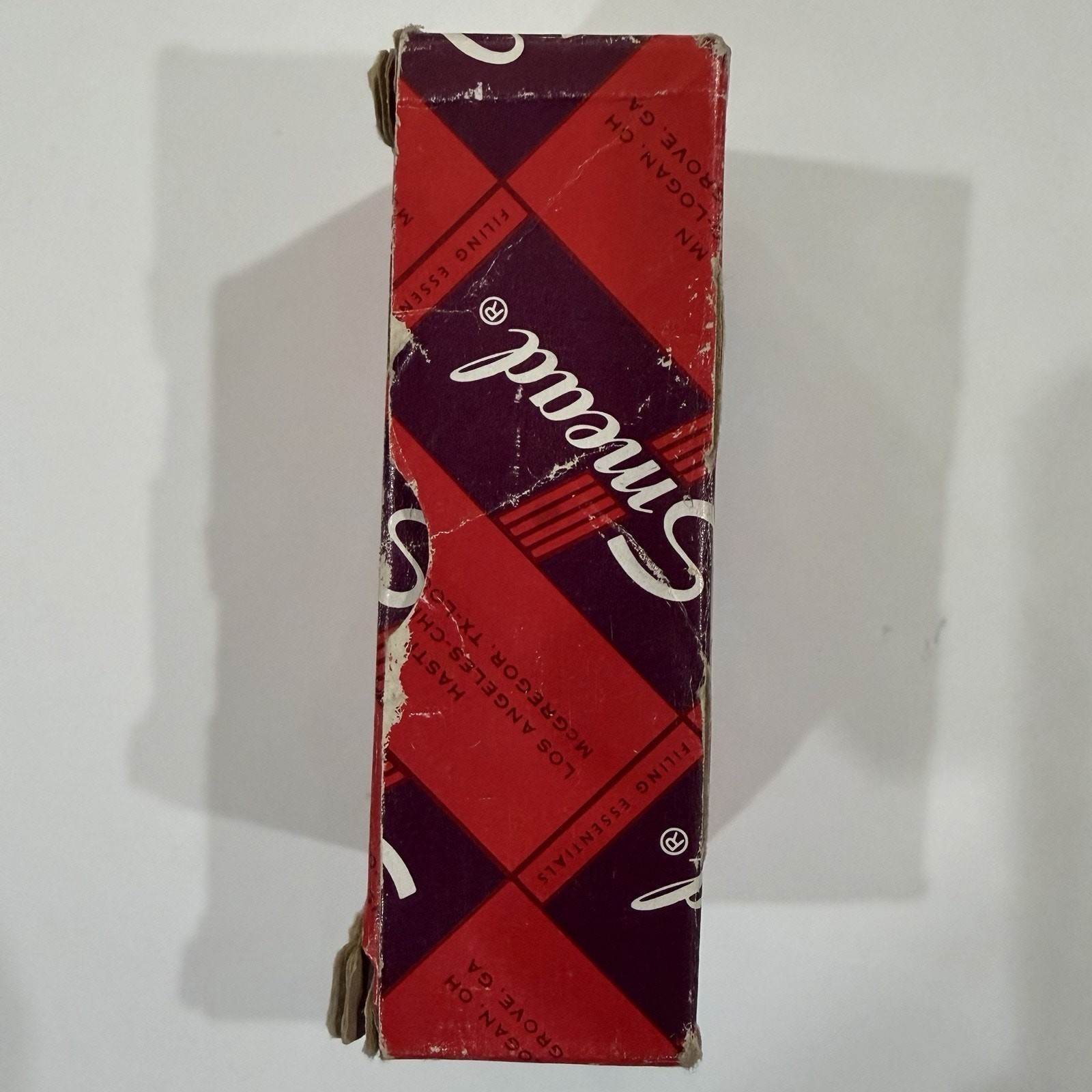 VINTAGE-Smead 5HT 1/5 Cut Metal Folder Label Tabs-Made USA-SET OF 12 in OG Box