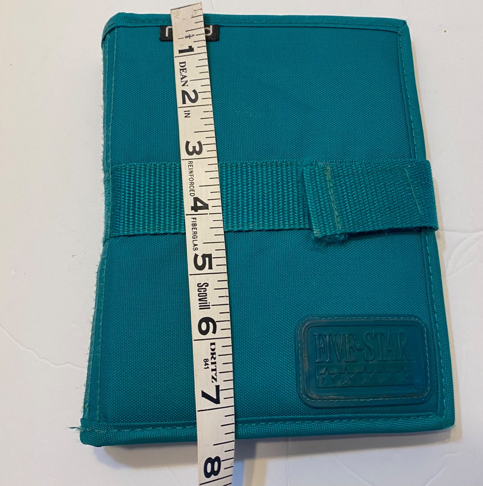 Five Star Planner Agenda Organizer Binder Teal Nylon 7” x 6” Vtg 90s