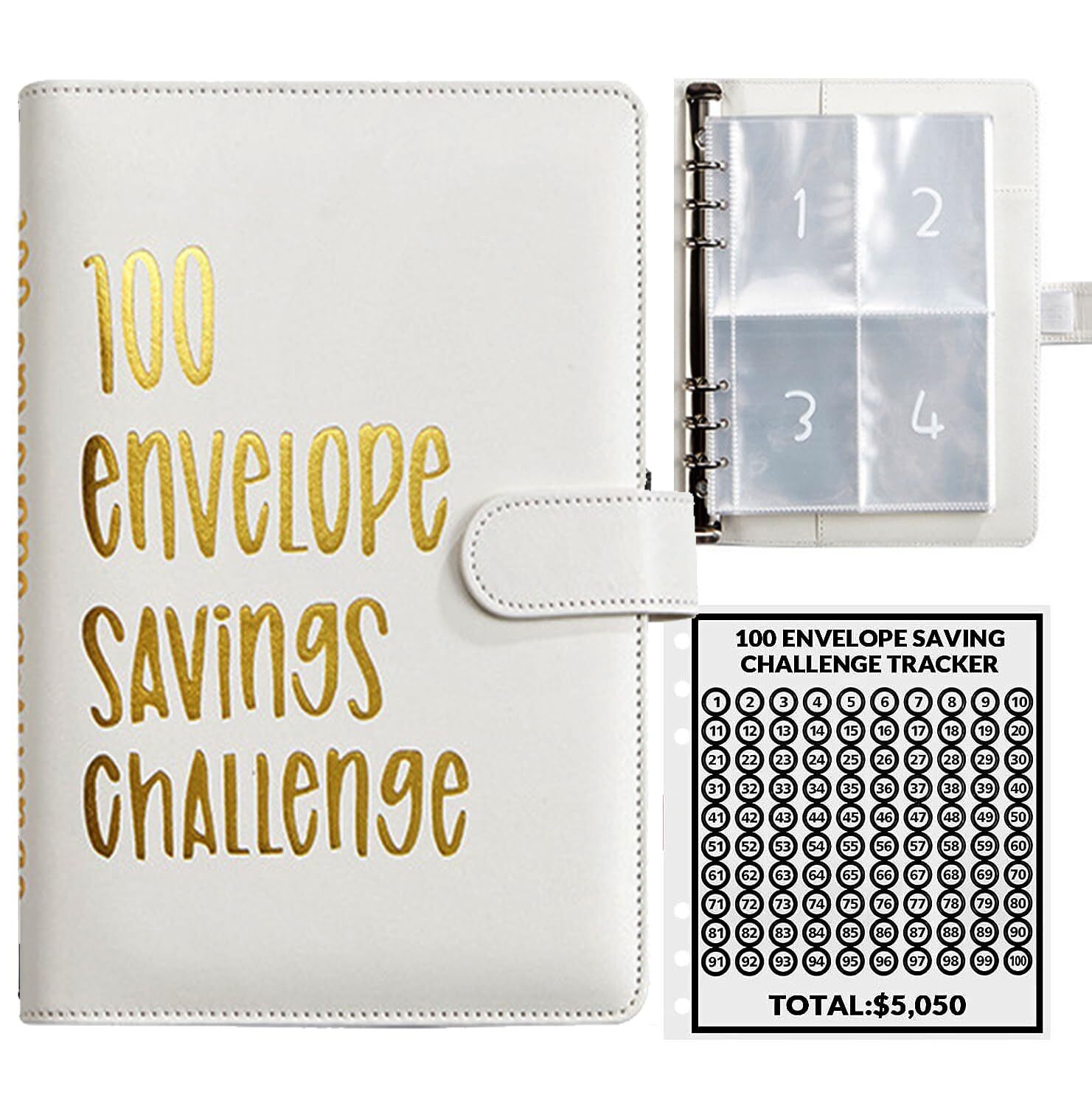 100 Envelopes Money Saving Challenge 100 Envelope Challenge Binder Easy and F…