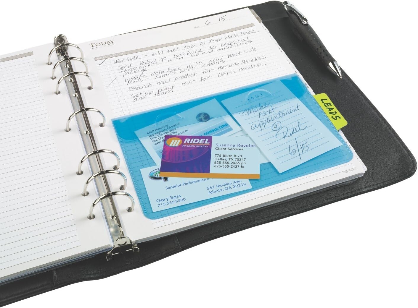 FREE ship $15+ Avery PocketTabs 5-1/8 x 8-5/16 Blue Green Tab Pocket Tabs 5/Pk