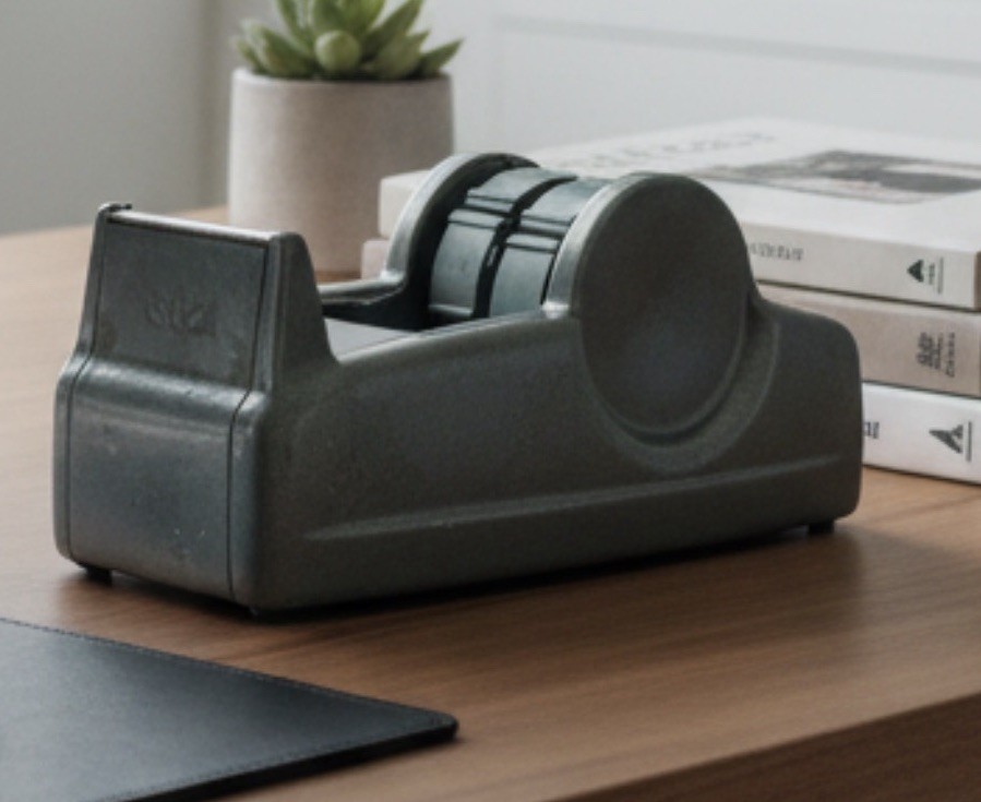 Vintage 3M Scotch C-22 Metal Dual Tape Dispenser Gray Mad Men Desk Read*