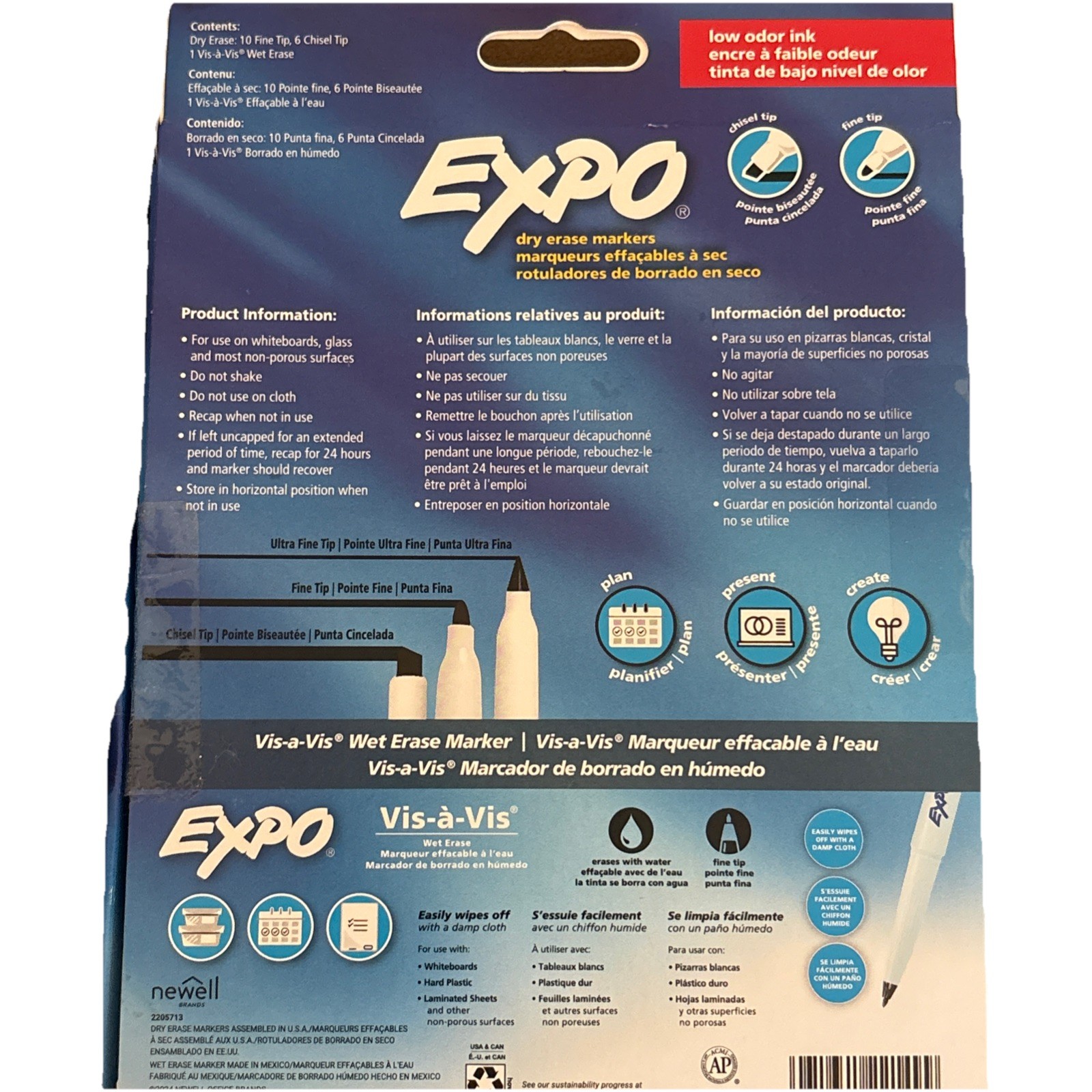 NEW Expo Black and Color Dry Erase Markers 34 ct – Chisel & Fine Tip