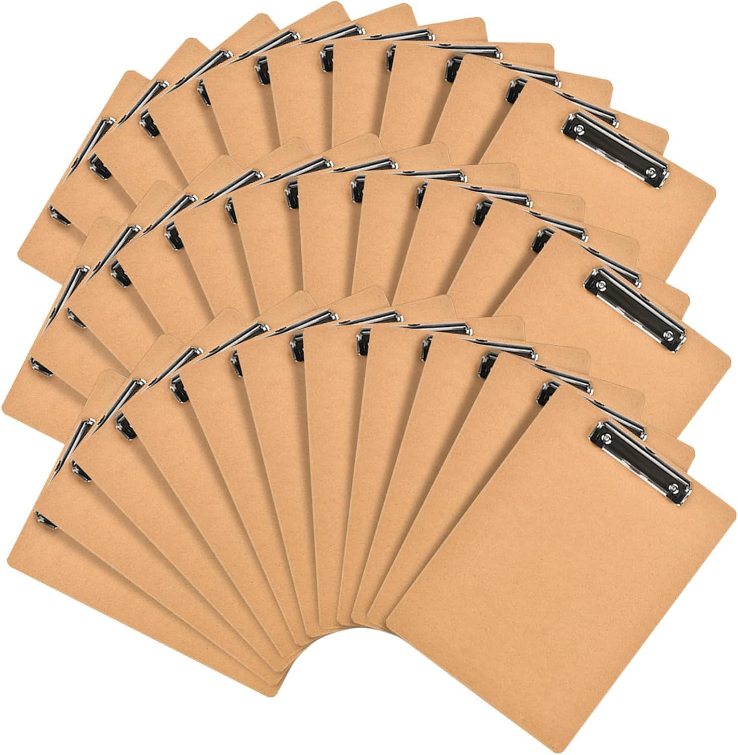 6 X 9 Clipboards Bulk, 32 Pack Small Clip Board, A5 Letter Size Wooden Hardboard