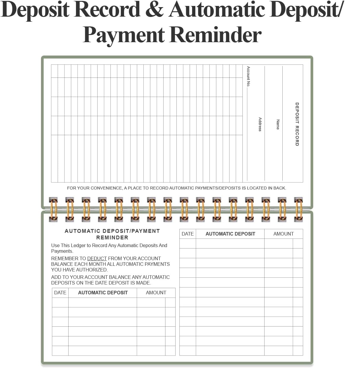 Check Registers for Personal Checkbook – A6 Blank Ledger Transaction Registers f