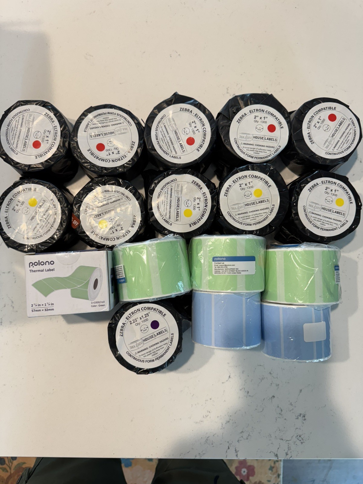 ZEBRA ELTRON Direct Thermal Labels get all labels shown