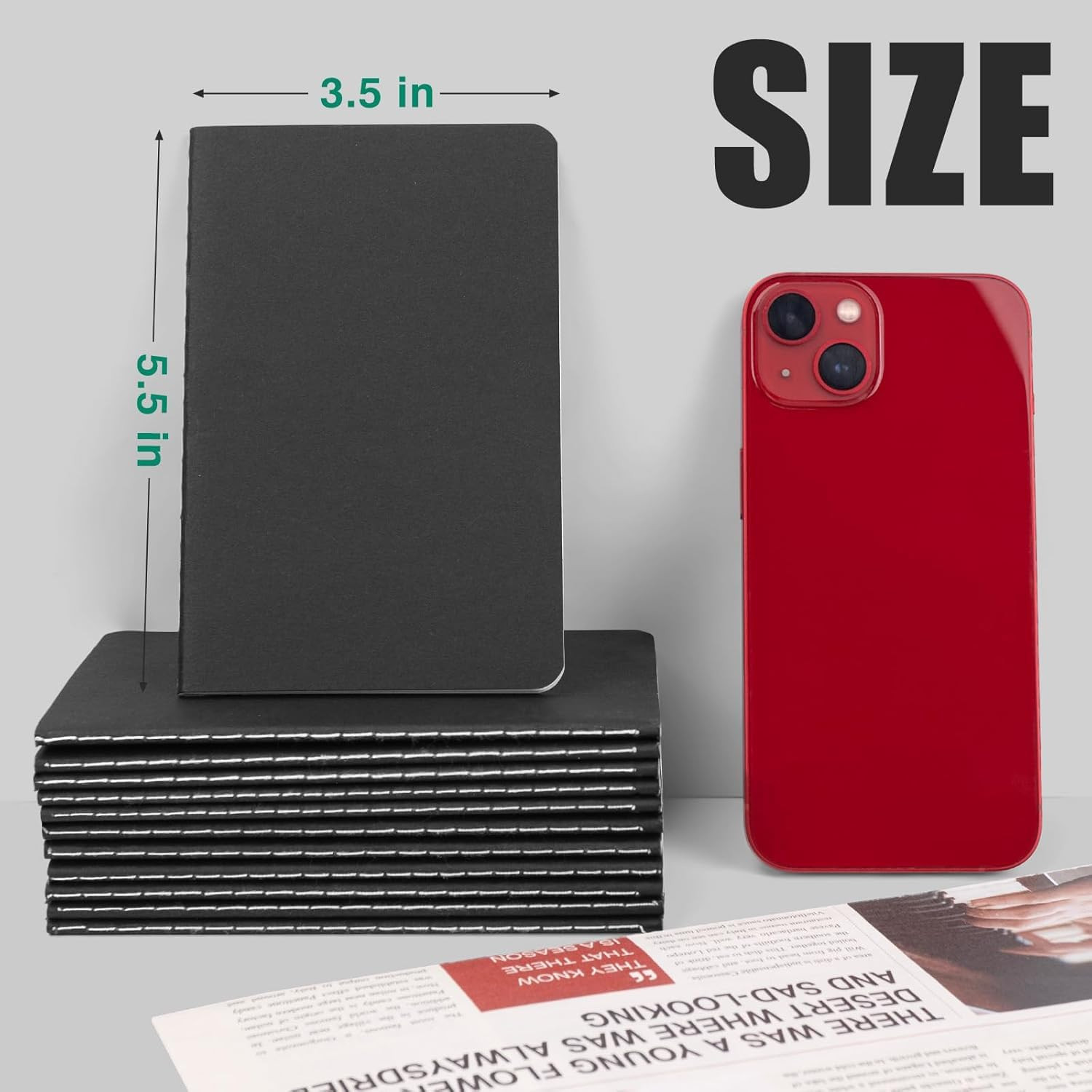 Mini Pocket Notebooks Bulk 3.5 X 5.5 Inches 12 Pack Small Note Pads Lined Little