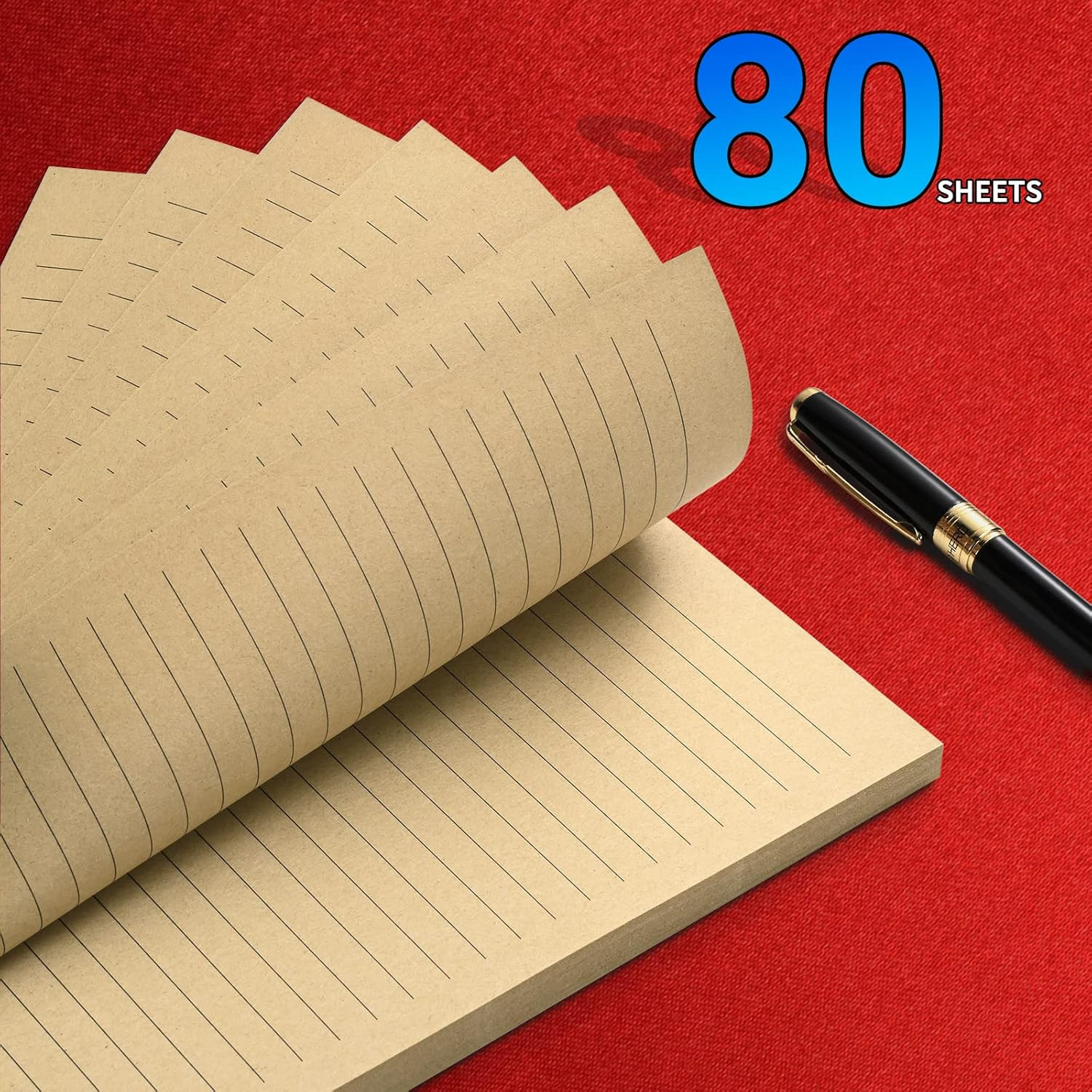 A5 Lined Vintage Refillable Paper, Retro A5 Binder Refills Paper for 6-Ring Bind