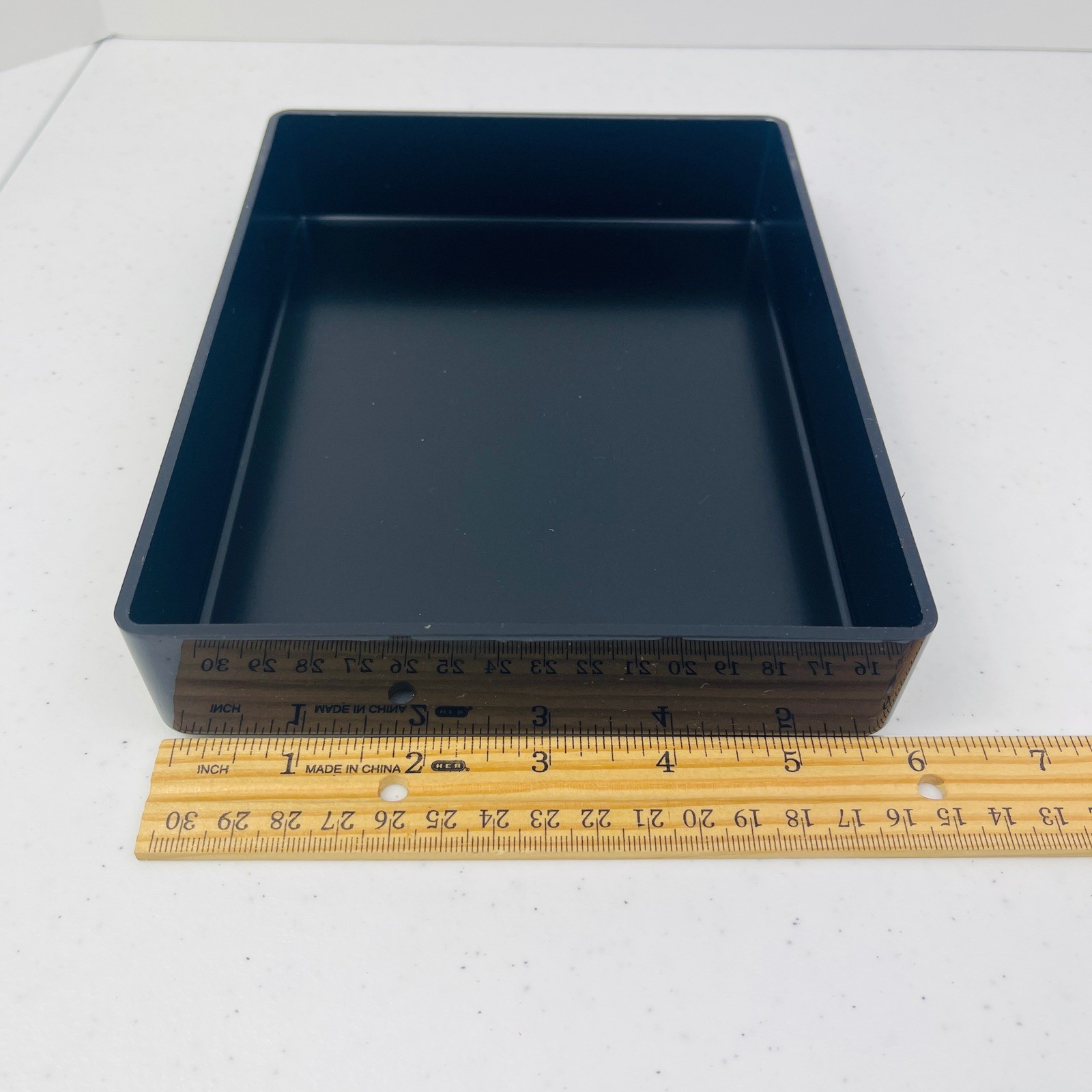 Marc Jacobs Men Black Acrylic Valet Tray Catchall Desk Organizer Minimalist