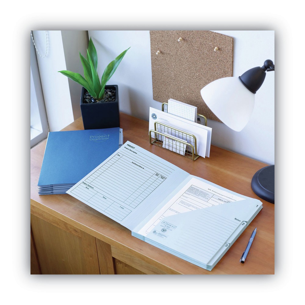 Smead 89200 Project Organizer w/Indexed Tabs – Letter/Lake Blue/Navy Blue New