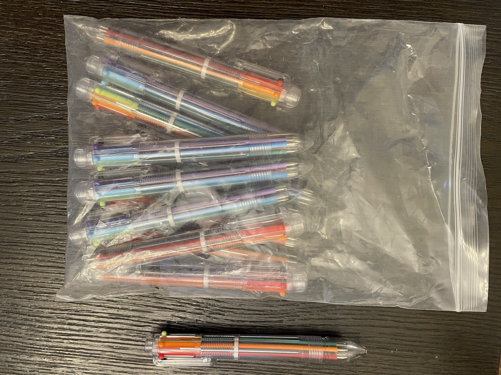 Multicolor Pens, 13 Pack 6-in-1 0.7mm Retractable Ballpoint Pens