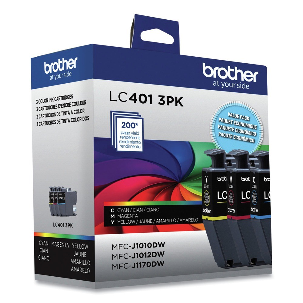 Brother LC4013PKS 200 Page-Yield Ink – Cyan/Magenta/Yellow (3/Pack) New