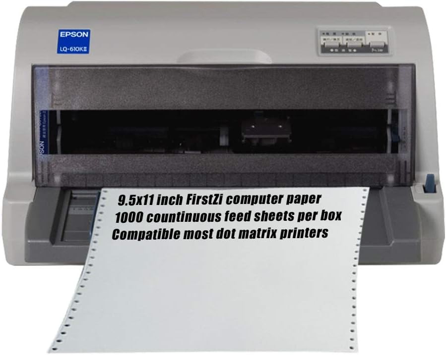 9-1/2 X 11 Inches Carbonless Continuous Forms Computer Paper Printable NCR Copy