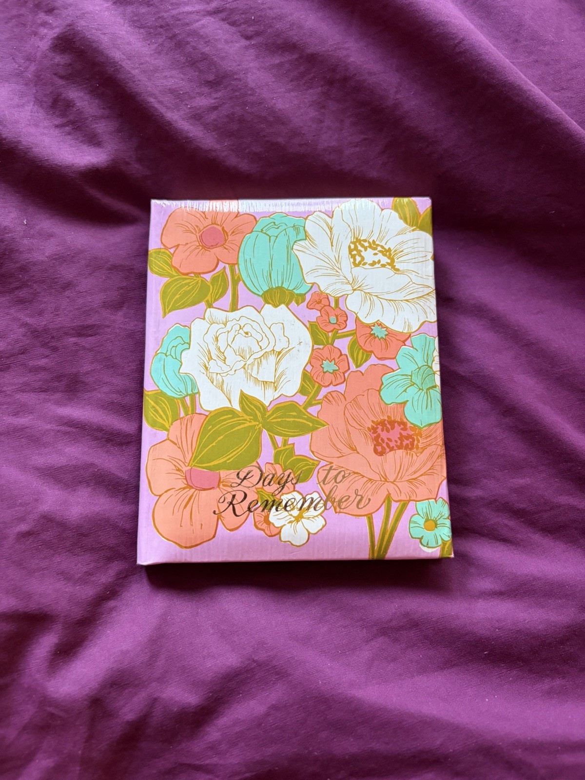 Vtg Address Book Days To Remember Flower Power 60s 70s 80s American Greetings