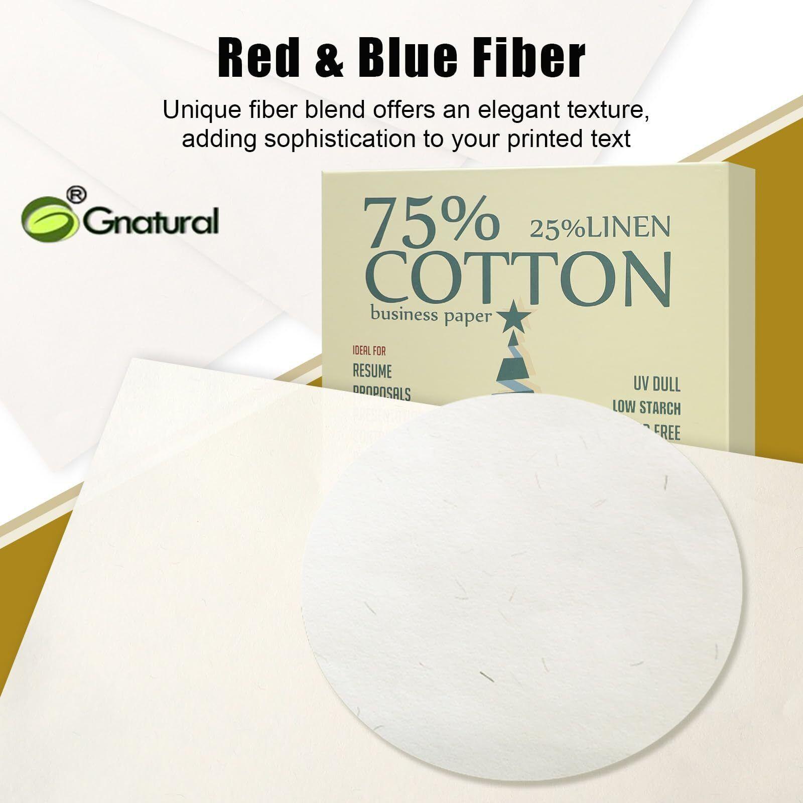 75% Cotton 25% Linen Business Paper Ivory 85gsm 8.5w X 11l Resume Paper W