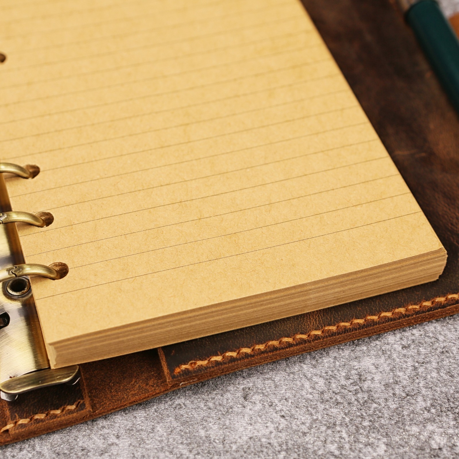 Refillable Genuine A5 Leather binder Diary Travel Journal