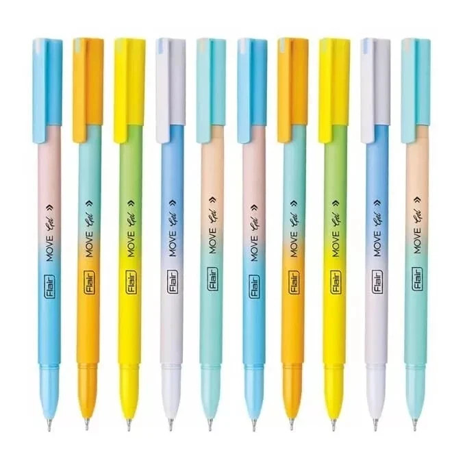 Flair Move Gel Pen Blue Ink Minimalistic Matt Finish – Free Shipping to US, 10x