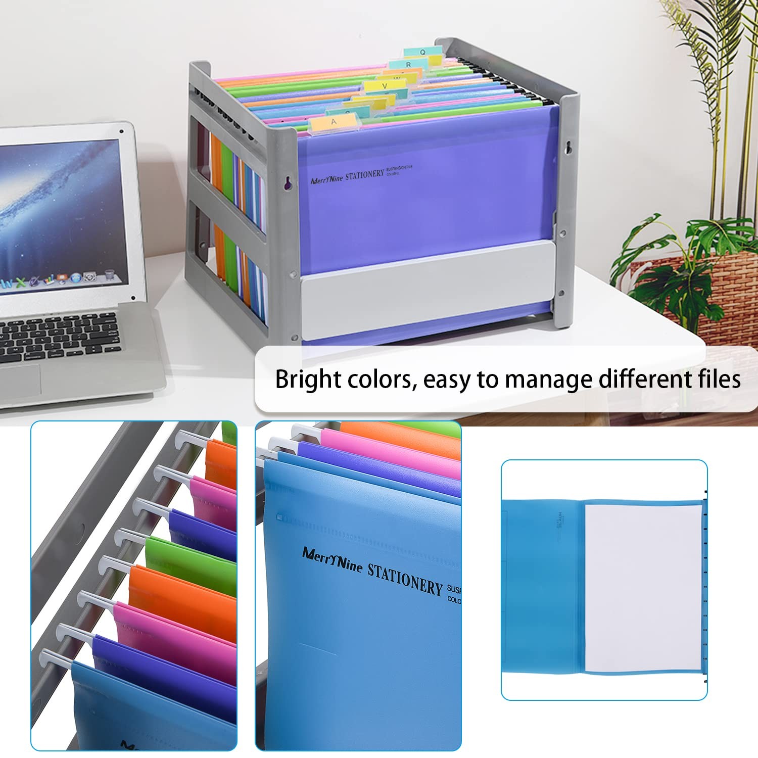 Hanging File Folders 15pcs Letter Size Suspension Files Polypropylene Filing Cab