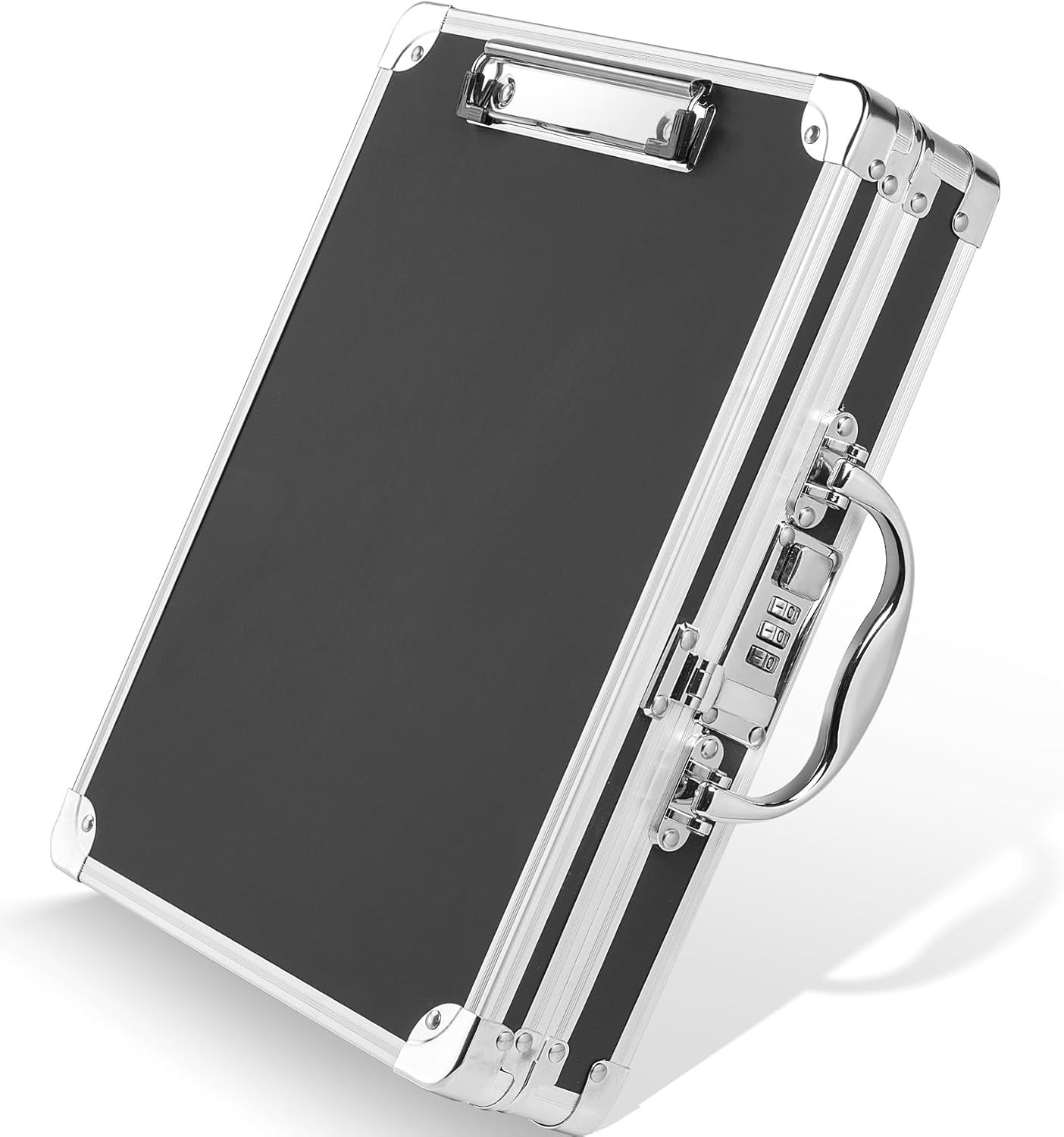 Combination Lock Clipboard with Storage, Heavy Duty Metal Storage Clipboard, Alu