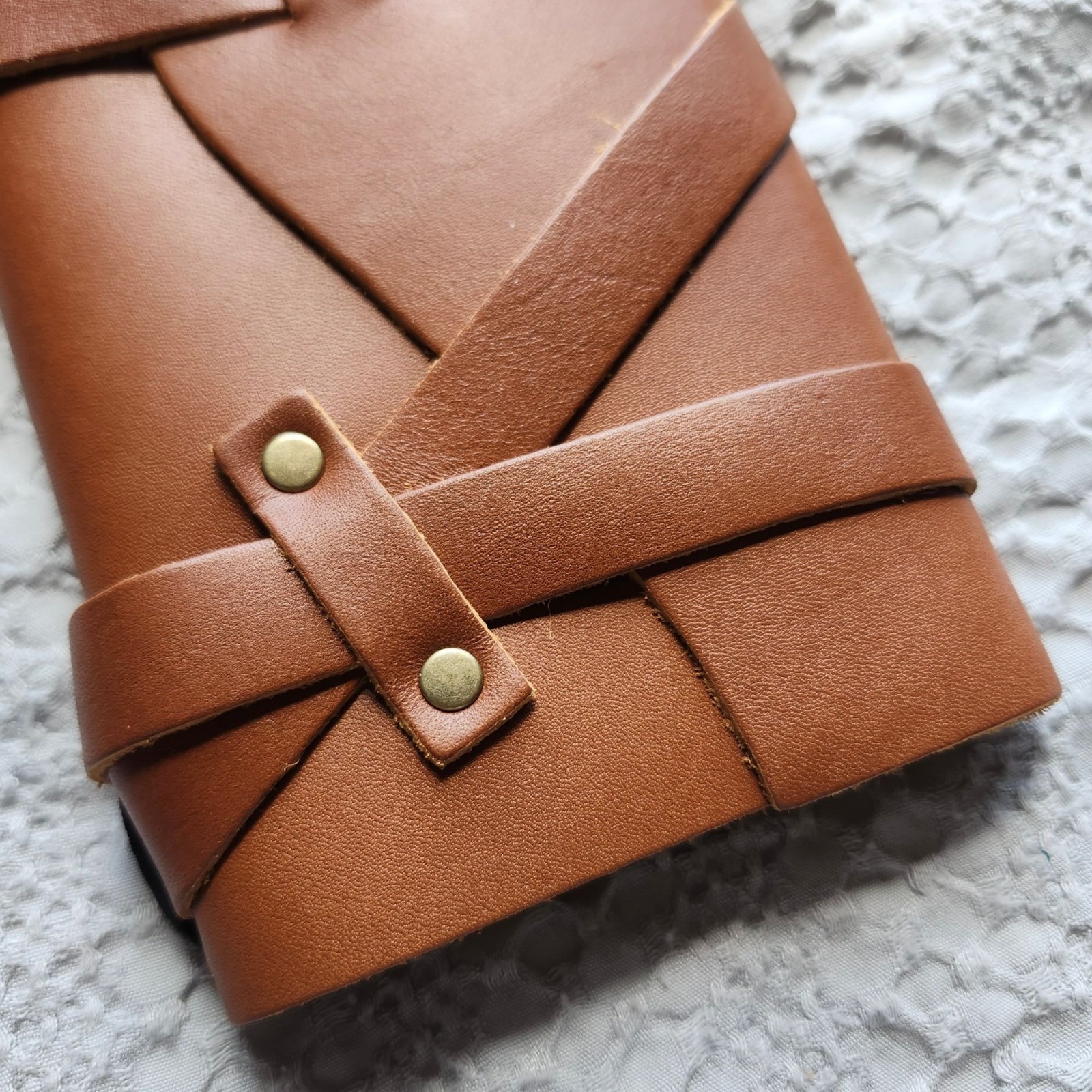 Portland Leather Unisex Small Wrap Journal Honey Leather Refillable Strap