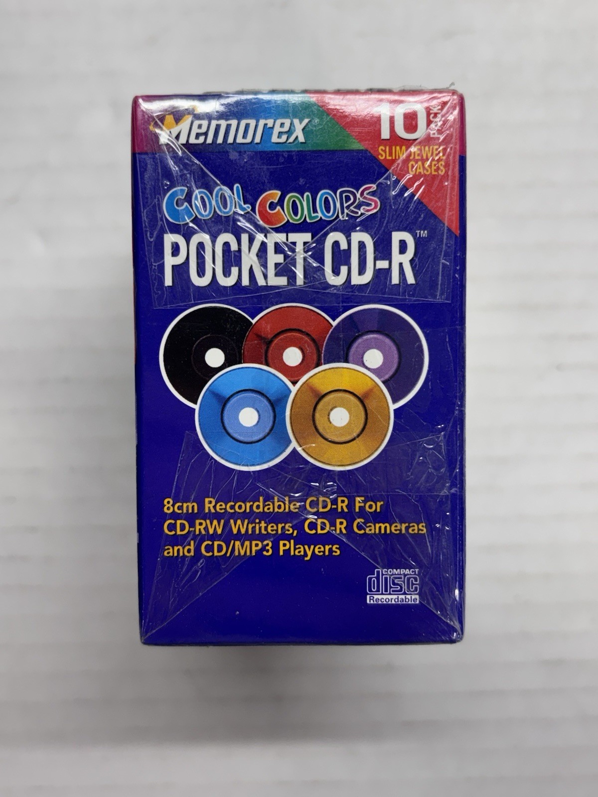 2 sealed Memorex Pocket CD-RW 24x 210 MB 24-min Blank Mini Discs 10 Pack. BONUS