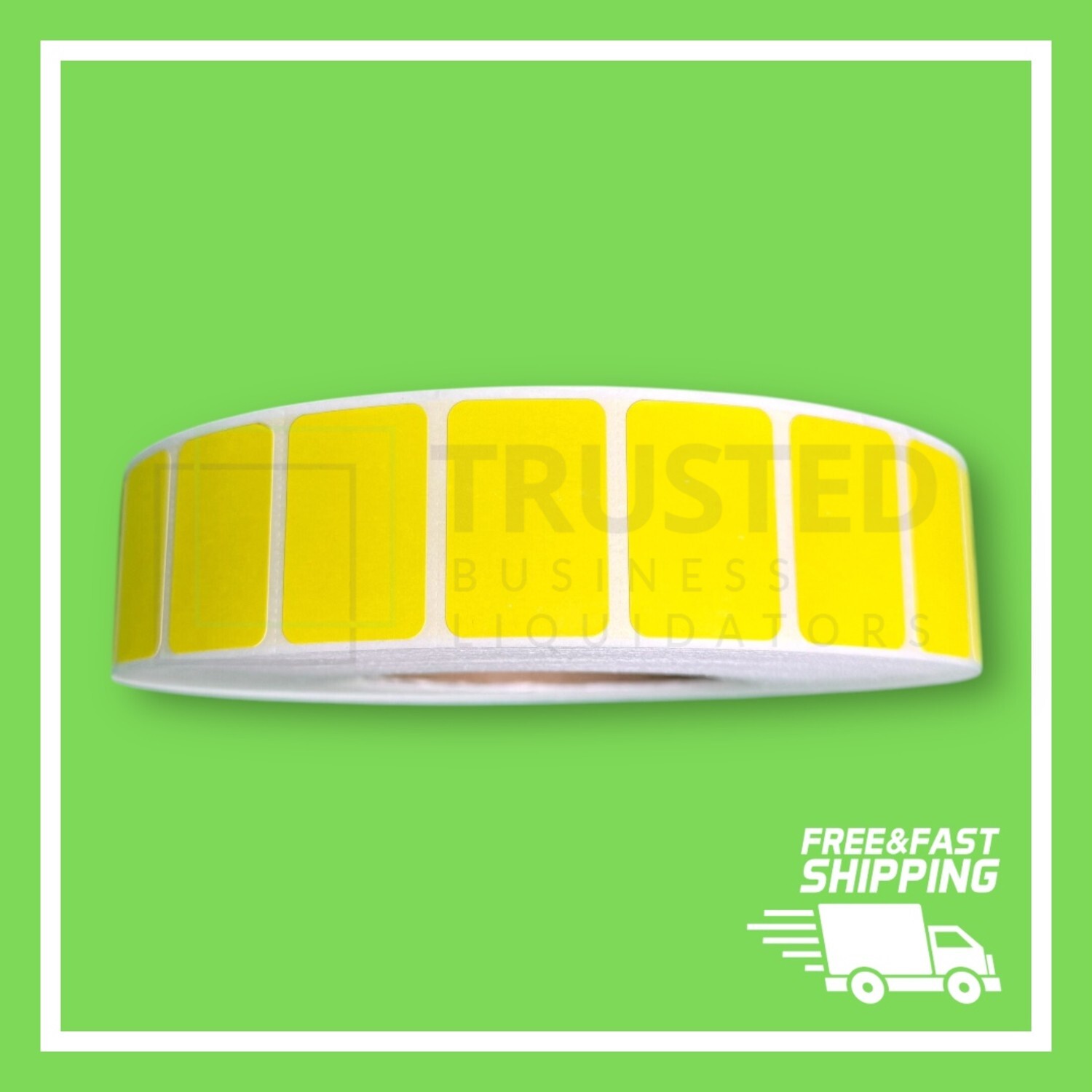 1.5×1 Inch YELLOW 1-1/2″ x 1″ Direct Thermal Labels 5,100 PER ROLL ZEBRA ELTRON
