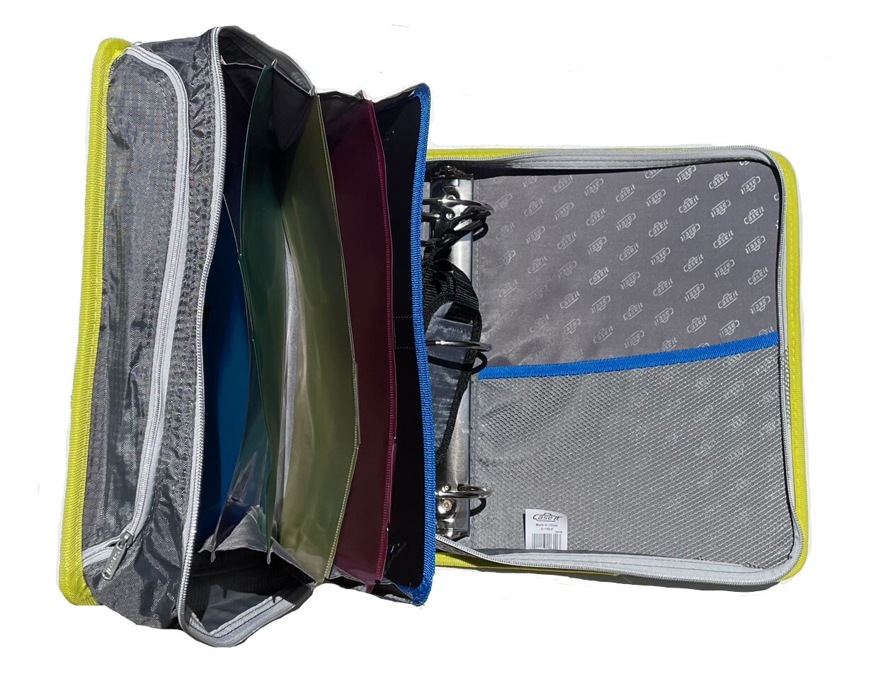 Case it The Mighty Zip Tab 2.0 Binder 3-Ring 3″ Capacity with Shoulder Strap