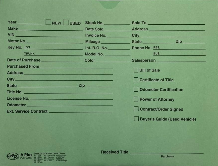A Plus Automotive Dealer Jackets Green DSA-546#513, 500 12″ x 9″,